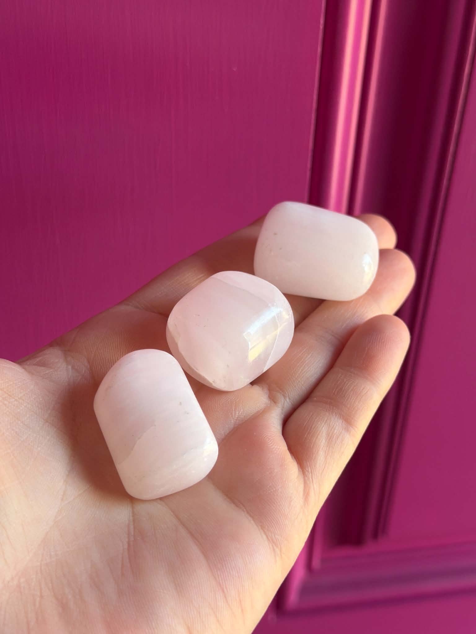 Pink Mangano Calcite Tumbled Stone